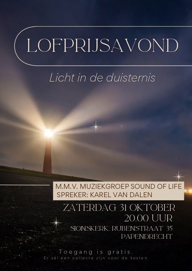 Lofprijsavond Sionskerk 31 oktober
